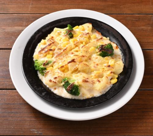 焼きとうもろこしとポテトのドリア