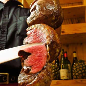 【★月~金曜日期間限定★】20種類シュラスコ食べ放題+大麦牛もも肉食べ放題2h 5,500円 