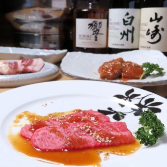 【仅限餐食】超值之选★尽享黑毛和牛烤肉……七夕套餐 3,500日元 <共10道菜>