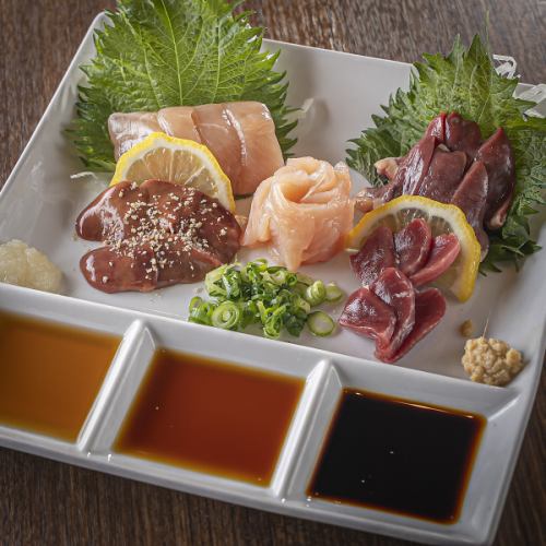 鶏造り盛り合わせ