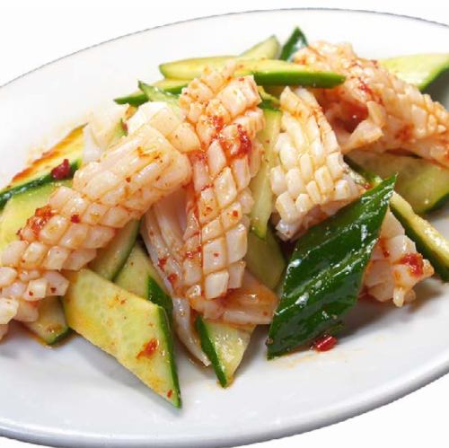 イカとネギの和え物