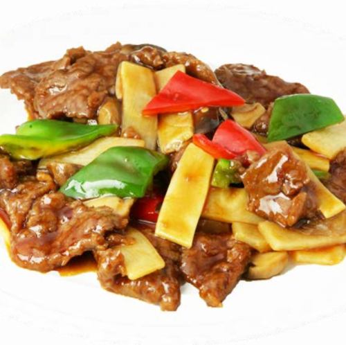 牛肉のオイスターソース炒め