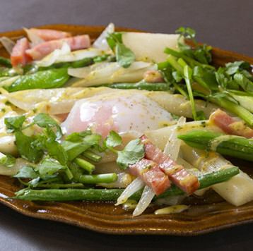 ホワイトアスパラガスのロースト～温玉のせ～