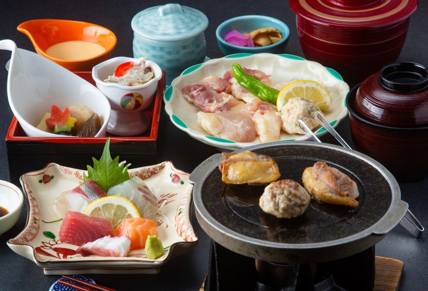 【かな和の看板メニュー】名古屋コーチンを熱々の石焼でいただく「コーチン石焼膳」
