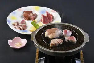 数量限定　石焼肝三種盛