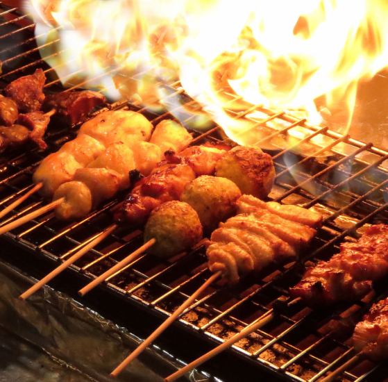 The yakitori made with domestic Sakurahime chicken is exquisite ♪ The more you chew, the more delicious it spreads in your mouth !!
