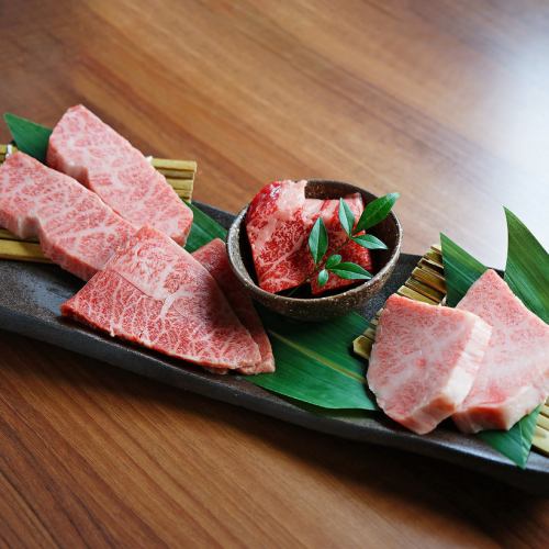 黒毛和牛　霜降り4種盛り合わせ