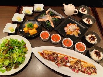 ◆私人餐桌/餐桌套餐◆“时令日式～和菜～春季套餐4,500日元”《含税、含无限畅饮》
