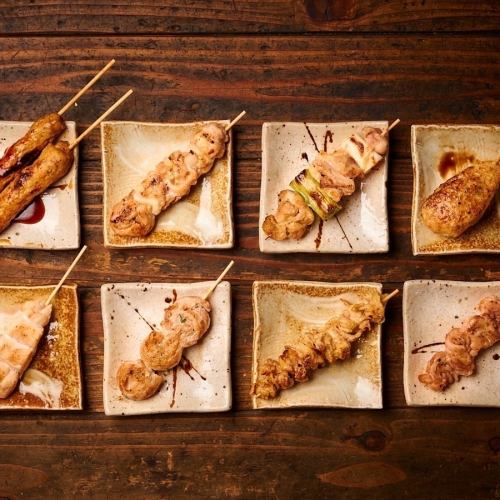 Shiritori Shoten's signature dish: freshly grilled skewers!