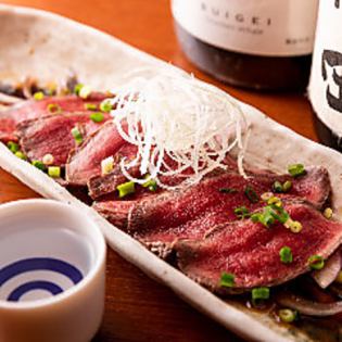 Kumamoto beef with tataki sauce