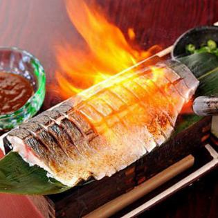 Broiled sushi mackerel