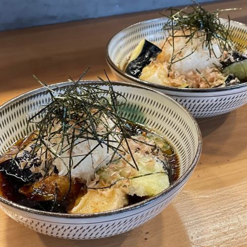 ・餅と茄子の揚げ出汁