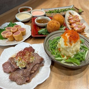 【17時からのご予約限定！早割り！】おすすめ全6品『早割りコース』（２時間飲み放題付き）