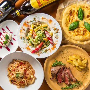 【新年会～歓送迎会にも♪3Hご利用OK！貸切用コース♪】リブロースサイコロステーキ等8品飲放付