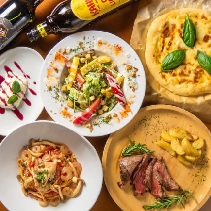 【新年会~歓送迎会にも♪3Hご利用OK!貸切用コース♪】リブロースサイコロステーキ等8品飲放付