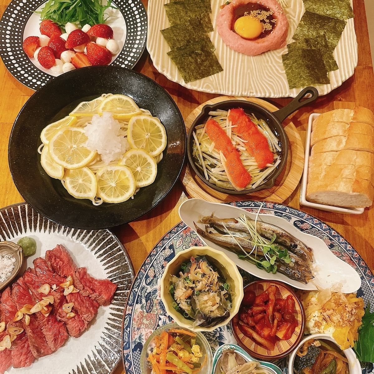 「旬の食材」と「アイディア」を掛け合わせた逸品料理を多数ご用意!