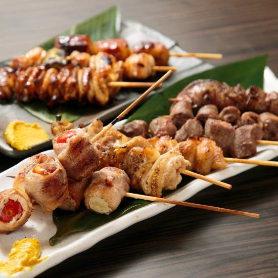 We offer a variety of special yakitori from 180 yen ★