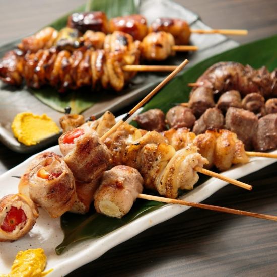 Please deliciously grilled yakitori baked with homemade sauce ♪