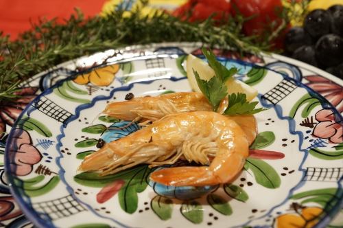 Teppanyaki of angel shrimp (2 tails)