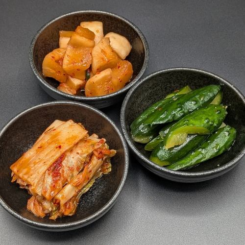 白菜キムチ/オイキムチ(きゅうりキムチ)/カクテキ(大根キムチ)