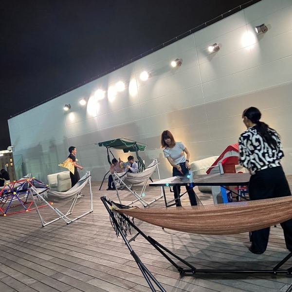 URBAN EARTH BBQ is full of activities! We have newly established a playground space that both adults and children can enjoy! There are plenty of goods that adults can enjoy, such as swings and hammocks, as well as seesaws and toys for kids.Customers with children can use it with peace of mind, so please come and visit us with your family ♪