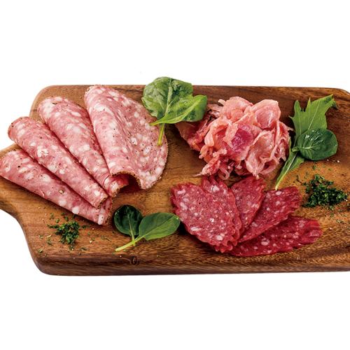 Assorted carefully selected ham and prosciutto