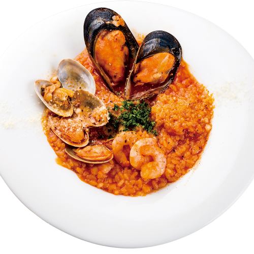 Today's seafood tomato risotto