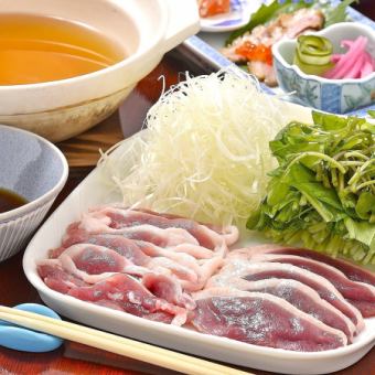 [Lunch] Domestic duck shabu-shabu hotpot course♪ Domestic duck shabu-shabu is exquisite♪ 4,800 yen (tax included)