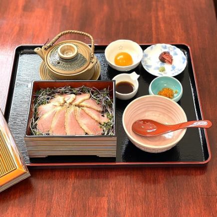 [Lunch] Domestic duck bento lunch, including egg yolk from Ajiho egg, and 5 other dishes for 2,500 yen (tax included)♪