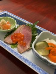 Assortment of 3 kinds of appetizers (including homemade braised duck loin)