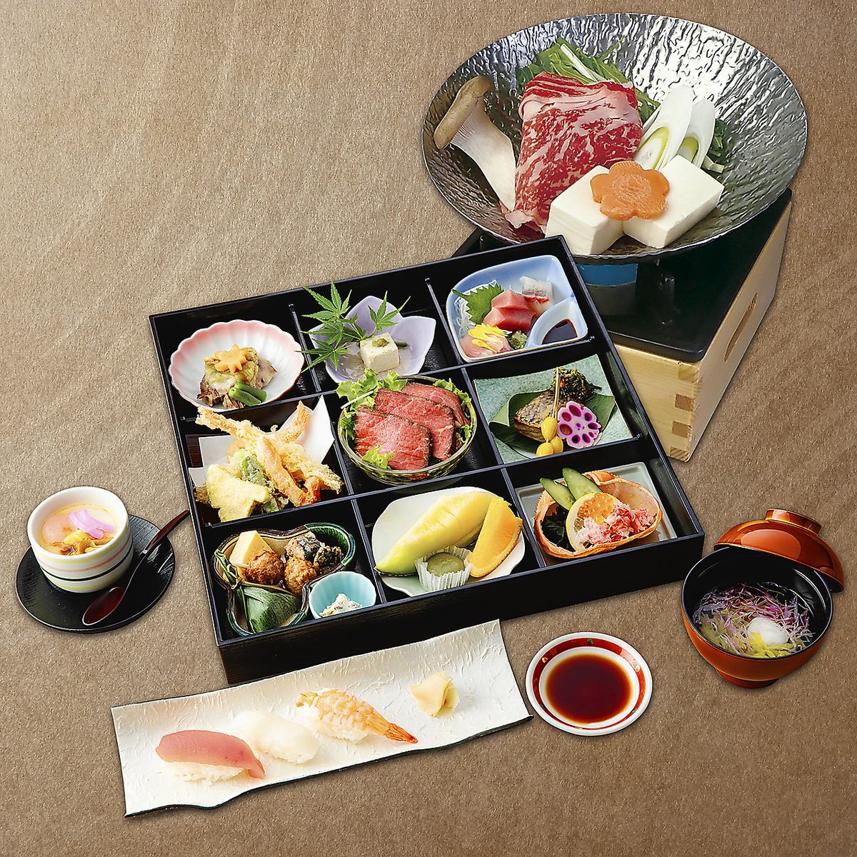 お肉もお魚も堪能できる会席料理はお祝いやパーティーにおすすめ