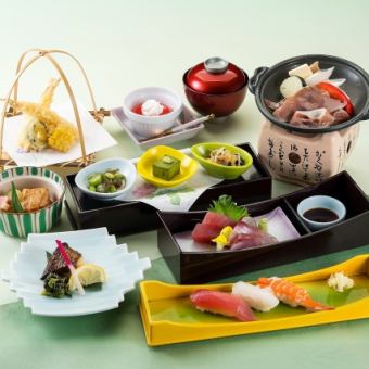 夏期間【要予約】すみれ会席9品◆飲み放題付6600円(税込)