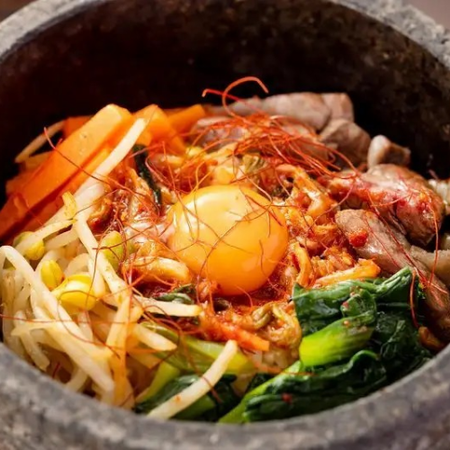 Stone cooked bibimbap