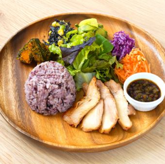 グリルチキンネギソースワンプレート
