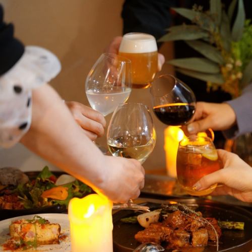 お料理にぴったりの厳選アルコールを各種取り揃えあり♪