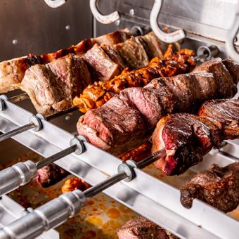 【평일 한정 런치 전세 플랜】15종류 슈라스코 뷔페&무제 1.5h 4800엔(부가세 포함)