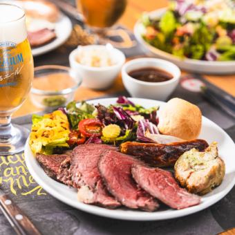 ■当店人気No. 1■シュラスコ食べ放題＆約80種スタンダード飲み放題 2h 7700円