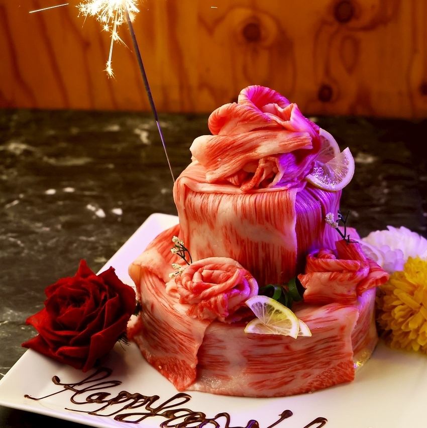 誕生日・記念日のお客様へ♪特製肉プレートをサービス☆