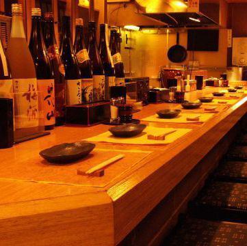 Feel free even from one person ♪ Counter seat.How about trying to make it a stopover after work?Local sake and shochu are abundant