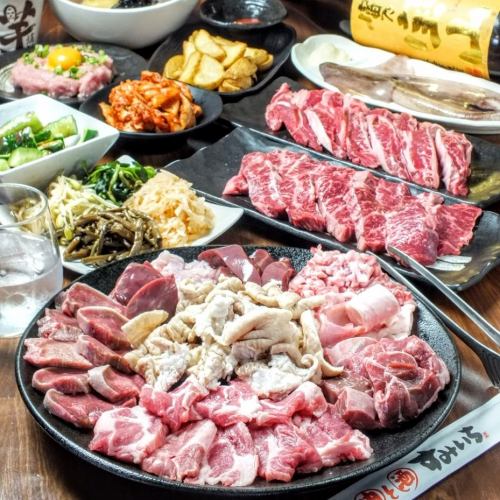 [Yakiniku average course★10 dishes + 2 hours all-you-can-drink 4,400 yen course♪