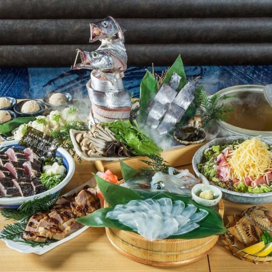 プレミアム飲放題付【昇龍コース】梅田店名物!太刀魚しゃぶしゃぶをご堪能<全9品>9,500円