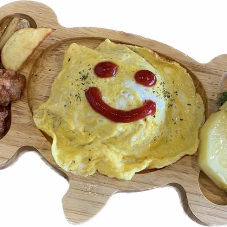 [Children's lunch] 11:30~◆2 dishes of omelet rice or hamburger 638 yen (tax included)