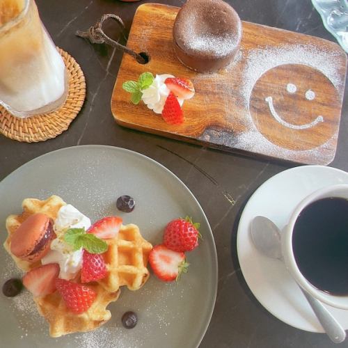 女子に人気♪カフェタイムメニューが豊富！