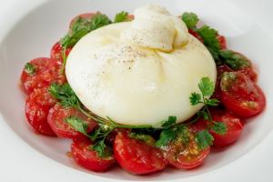 Specialty Homemade burrata cheese caprese