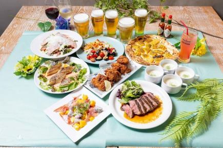 〈7/1~〉夏のおすすめコース【フリードリンク付き】9品6000円(税込)