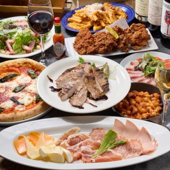 【忘年会 スプーンプラン】2時間飲み放題+釜焼きピザ付き!全9種6500円(税込)♪