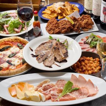 【新年会 スプーンプラン】3時間飲み放題+ 釜焼きピザ付き!全9種6500円(税込)♪