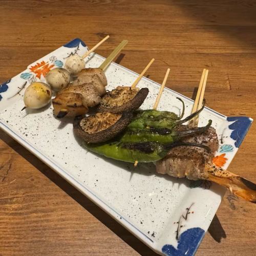炭火串焼き5種盛り合わせ