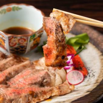2ｈ飲放題【人気No1！炭焼いのうえコース】黒毛和牛ステーキ等 全8品6000円クーポン利用⇒5000円