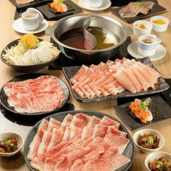 Kishu Waka beef shabu-shabu banquet course 4,000 yen